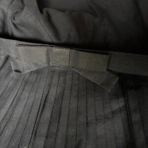 50s Black Pleated Dress